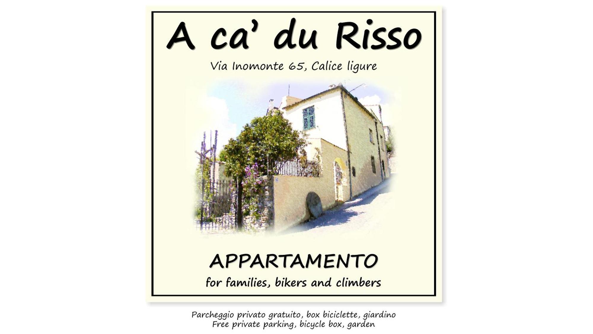 A Ca' Du Risso - Appartamento - Sea & Outdoor For Families, Bikers And Climbers Calice Ligure Luaran gambar
